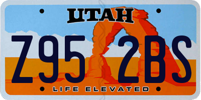 UT license plate Z952BS