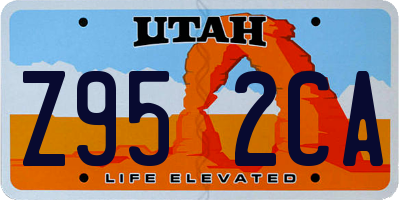 UT license plate Z952CA