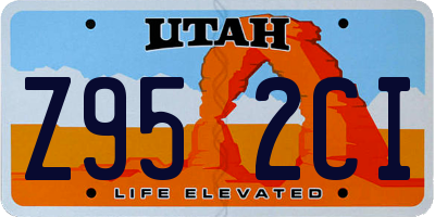 UT license plate Z952CI