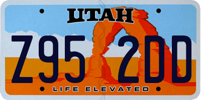 UT license plate Z952DD