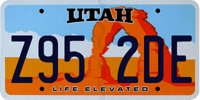 UT license plate Z952DE