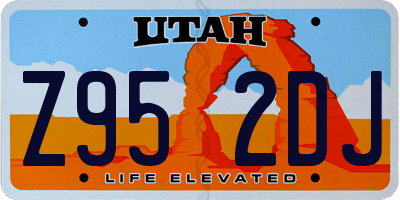 UT license plate Z952DJ
