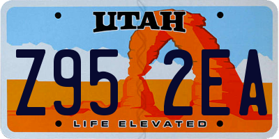 UT license plate Z952EA