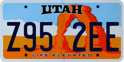 UT license plate Z952EE