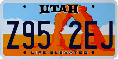UT license plate Z952EJ