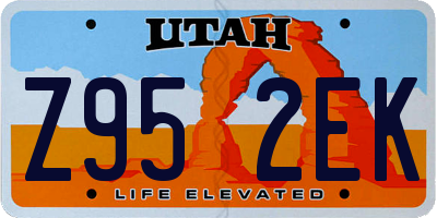 UT license plate Z952EK