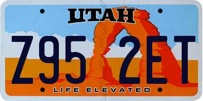 UT license plate Z952ET