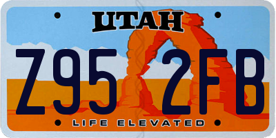 UT license plate Z952FB
