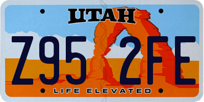 UT license plate Z952FE