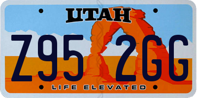 UT license plate Z952GG