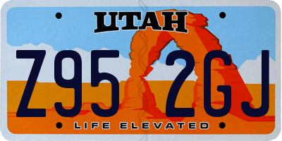 UT license plate Z952GJ