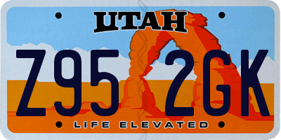 UT license plate Z952GK