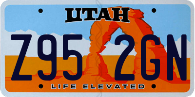 UT license plate Z952GN