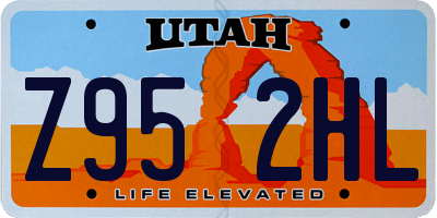 UT license plate Z952HL