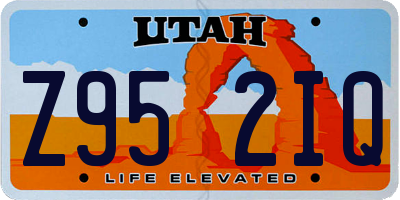 UT license plate Z952IQ