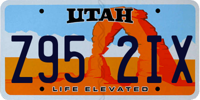 UT license plate Z952IX