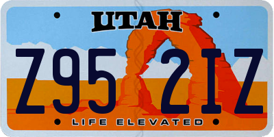UT license plate Z952IZ