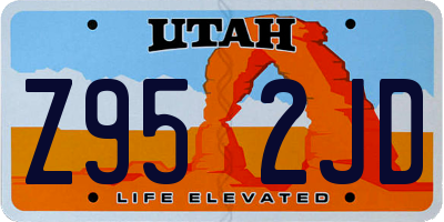 UT license plate Z952JD