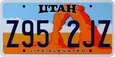 UT license plate Z952JZ