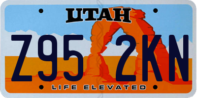 UT license plate Z952KN