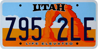 UT license plate Z952LE