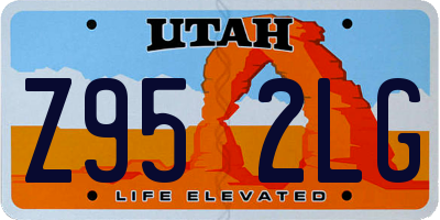 UT license plate Z952LG