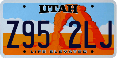 UT license plate Z952LJ