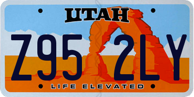 UT license plate Z952LY