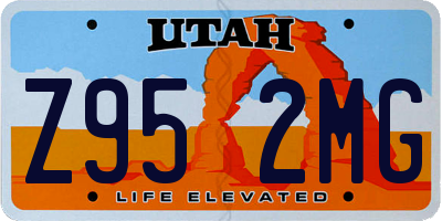 UT license plate Z952MG