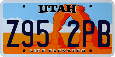 UT license plate Z952PB