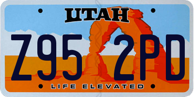 UT license plate Z952PD