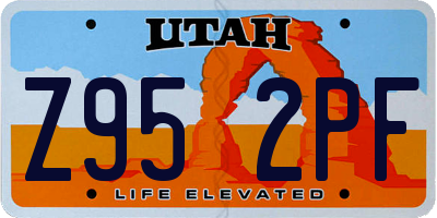 UT license plate Z952PF