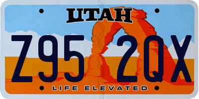 UT license plate Z952QX