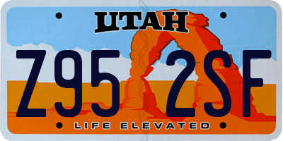 UT license plate Z952SF
