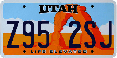UT license plate Z952SJ