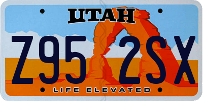 UT license plate Z952SX