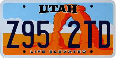UT license plate Z952TD