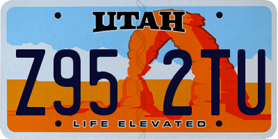 UT license plate Z952TU