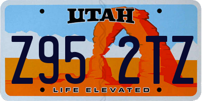UT license plate Z952TZ