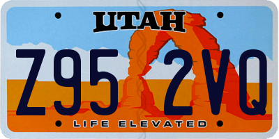 UT license plate Z952VQ