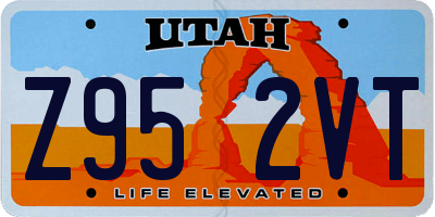 UT license plate Z952VT