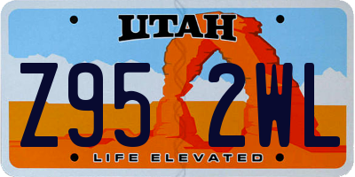 UT license plate Z952WL