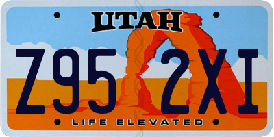 UT license plate Z952XI