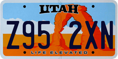 UT license plate Z952XN