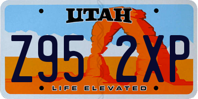 UT license plate Z952XP