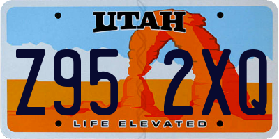 UT license plate Z952XQ