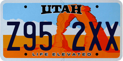 UT license plate Z952XX