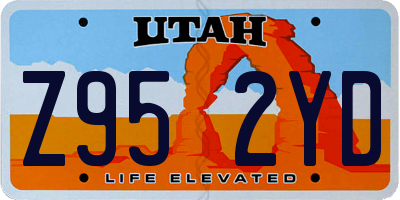 UT license plate Z952YD