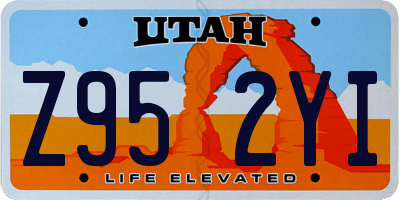 UT license plate Z952YI
