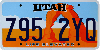 UT license plate Z952YQ
